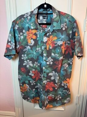 O'Neill Multicolor Floral Short-Sleeve Button-Down Shirt